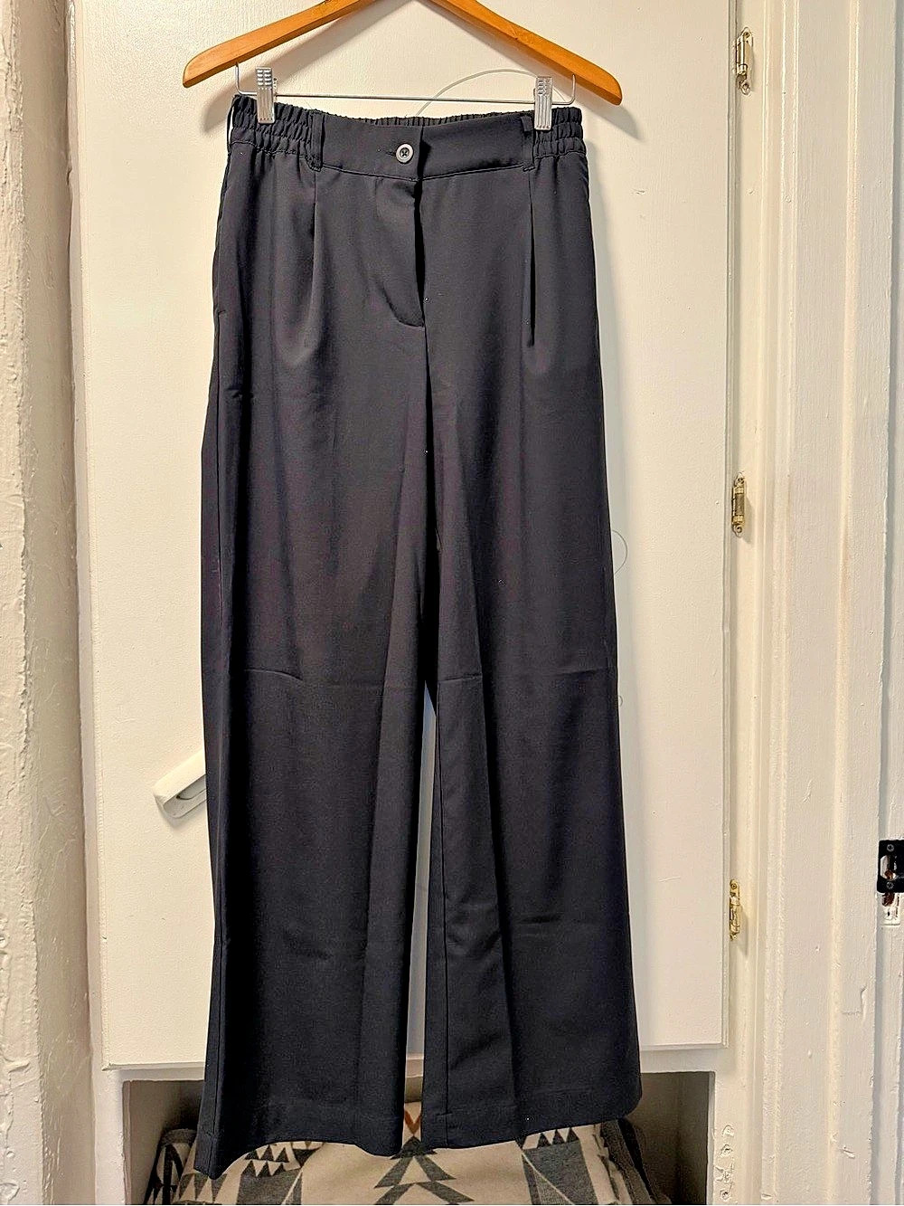 Beyond Yoga Status Wide Leg Trouser Black Size Small